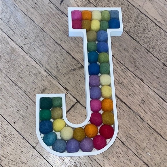 10in Rainbow Pom Pom Decorative J - Picture 2 of 2